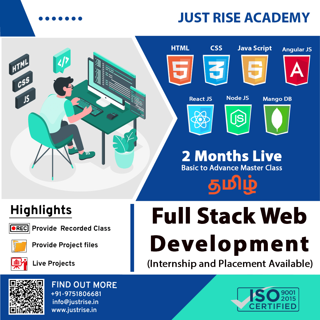 Full Stack Web Development (Tamil) | Master Class | Just Rise Academy